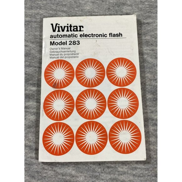 Vivitar Model 283 Auto Flash Instruction Camera Manuals & Guides - Picture 1 of 6